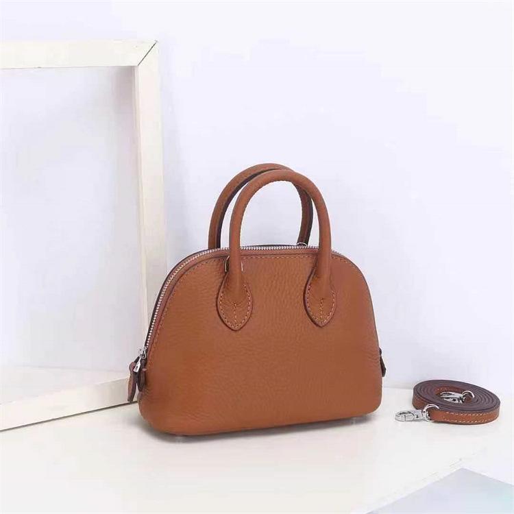 Borsa a tracolla singola in pelle bovina di prima qualità con motivo a litchi, mini borsa piccola portatile da donna