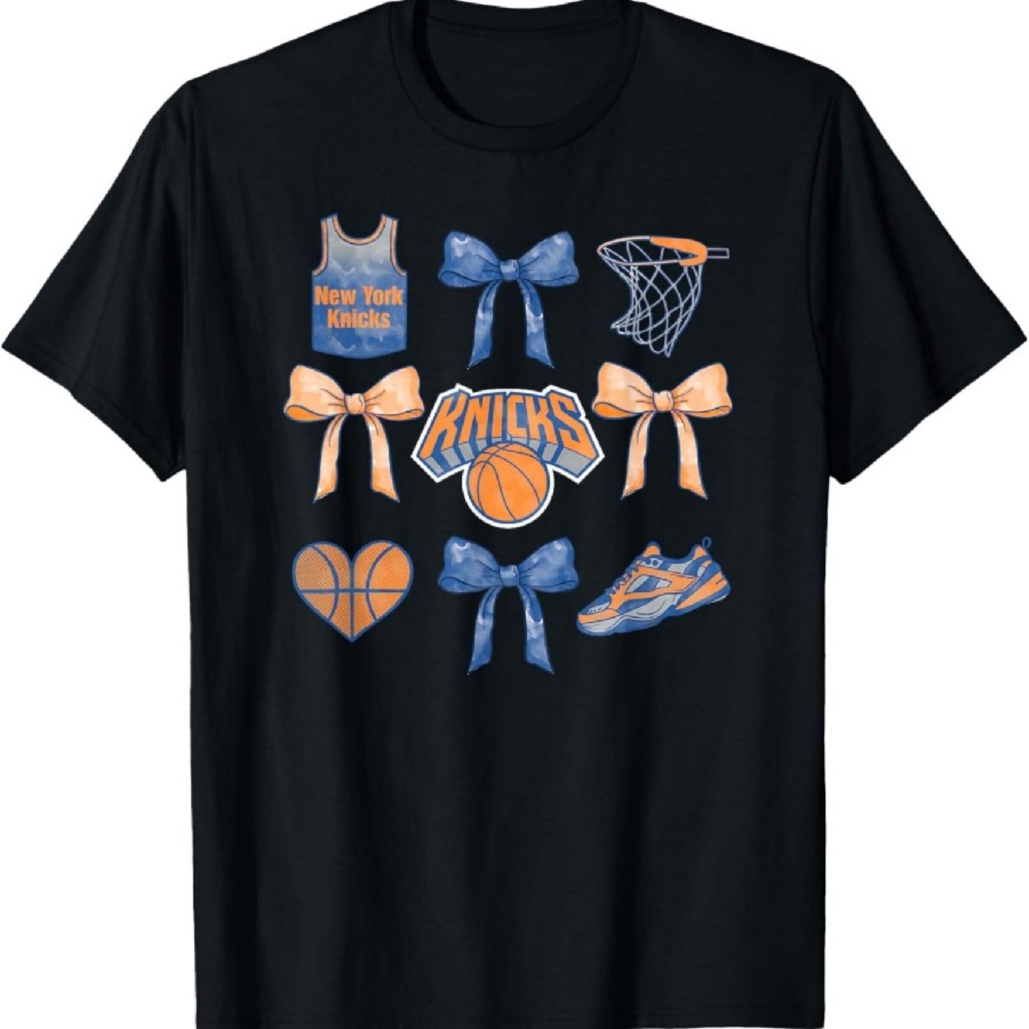 NBA New York Knicks Bow Grid T-Shirt S