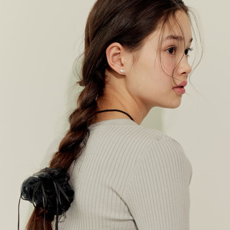 Murmur [925silver]Matt Shine Oval Stud Earrings