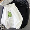 Harajuku Hoodie Kawaii Dinosaur Print 2020 Winter Clothes Women Loose Oversized Sweatshirt Warm Trend Casual Graphic Korean Top