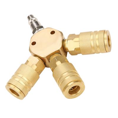 Quick Coupling Air Gas Pneumatic T Shape Three Way Tee Connector for Tube Pipe