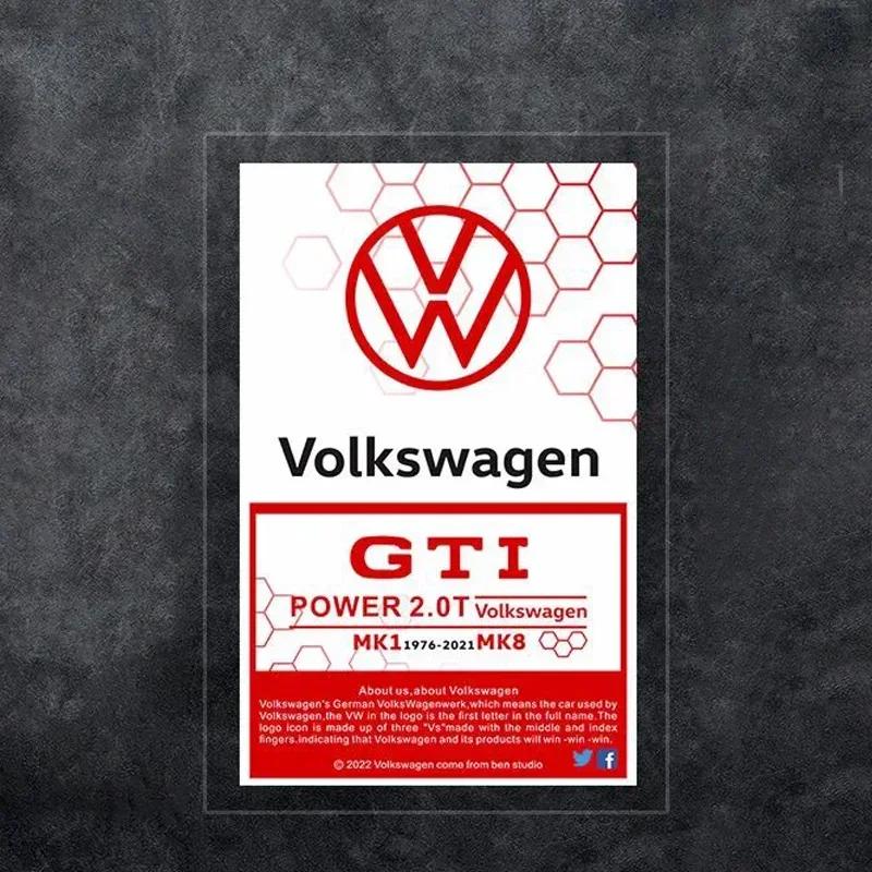 

New JDM General Car Standard Car Stickers In-Car Electrostatic Stickers For Volkswagen Polo Golf 5 6 7 Passat B5 B6 Jetta M