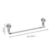 Adjustable No Drill Towel Rac Strongest Suction Cup 360 Rotate Bathroom Storage Space Saving Telescopic Rod Easy Install