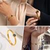 Customized Watch Dial Bracelet for Women, Gold Color Stainless Steel Round Bracelets, Fashion Jewelry Gift To Girls Lover Mom