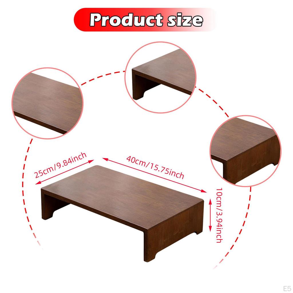 Compact Wooden Ottoman for Foot Support in Household and Office Settings