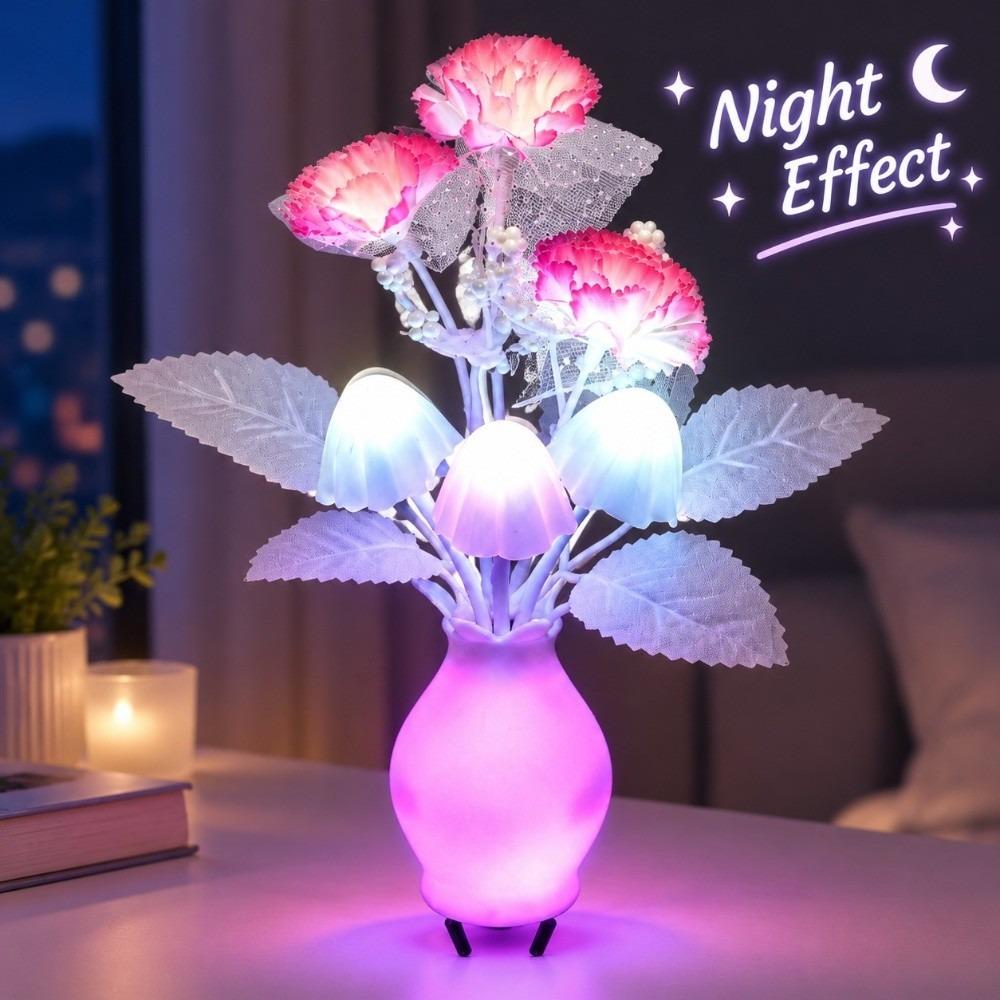 Light Sensor Night Light Plug-in Bedside Night Lamp New LED Mushroom Night Light Bedroom