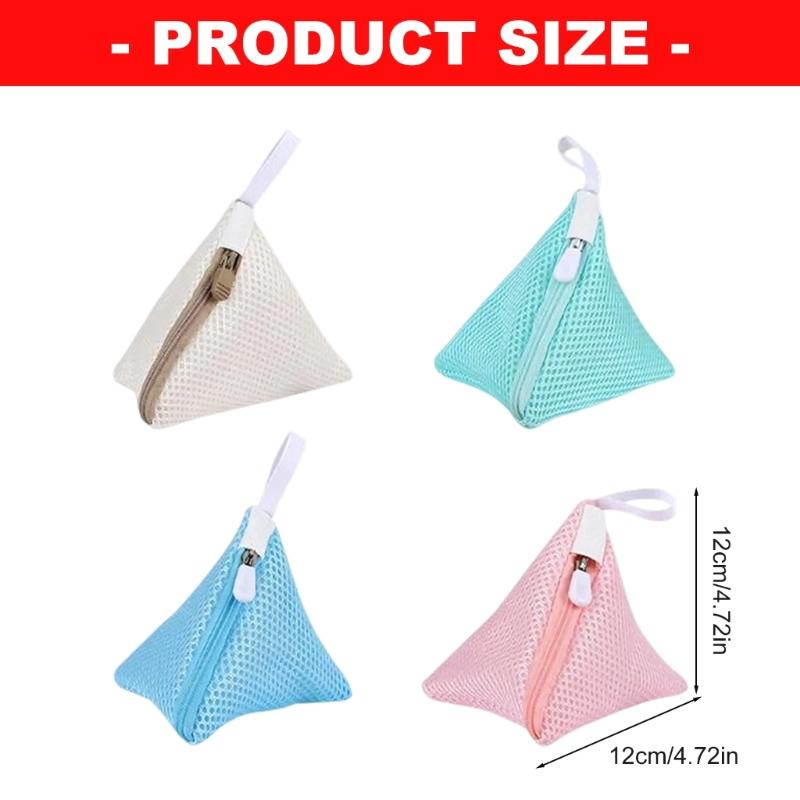 Pack Of 4 Mini Mesh Laundry Bags For Delicates Washable Multifunctional Zip Pouch For Laundry Scent Beads