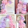 Lila Luftballonbogen-Set Pastelllila Rosa Luftballons Girlande Babyparty Geschlechtsenthüllung Hochzeit Geburtstagsparty Dekoration Globos