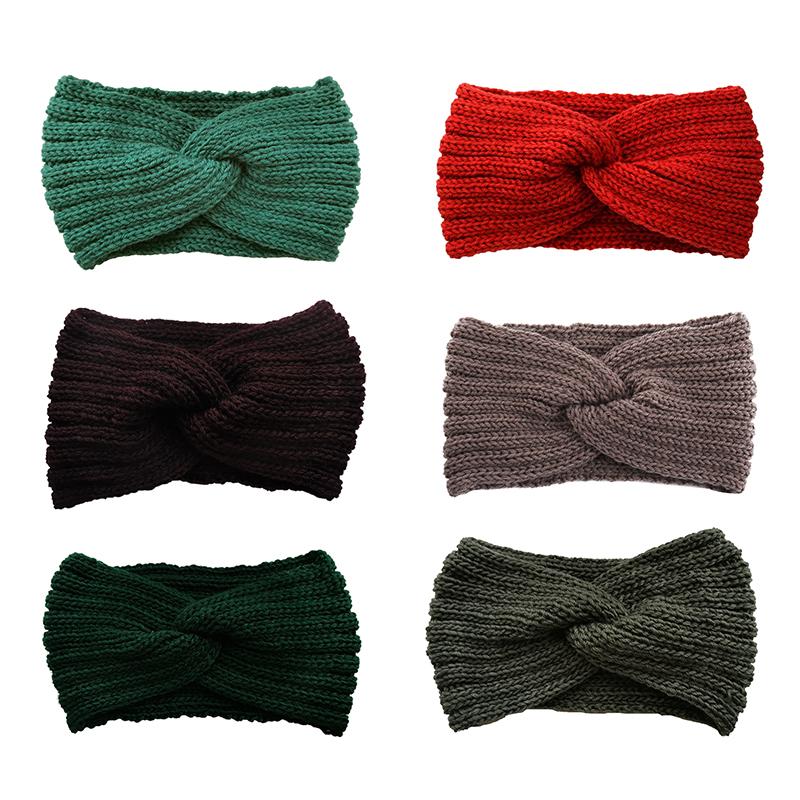 2Pcs Women'S Winter Warm Headbands - Thick Knit Ear Strap Hair Accessories Winter Headbands Cold Weather Gear Stylish Headwear