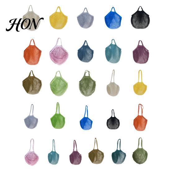 Heavy Duty Reusable Grocery Totes Cotton Mesh Bag, Eco Friendly Foldable String Lightweight Portable Handbags for Fruits Vegetables And Daily Shopping