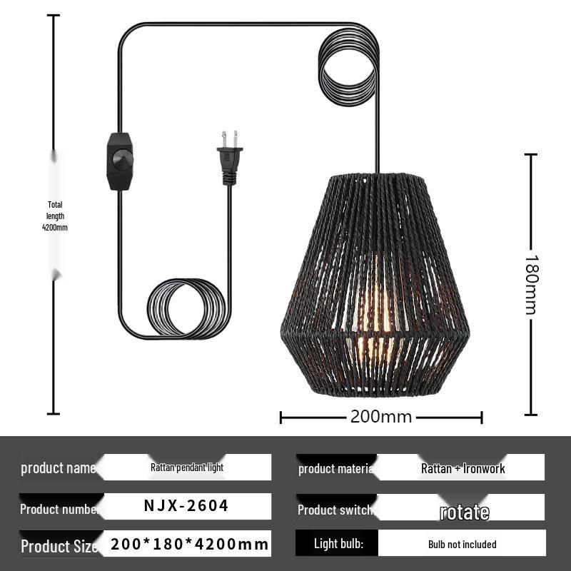 

Wabi-Sabi Style French Straw Hat Ceiling Light for Indoor Dining and Tea Rooms