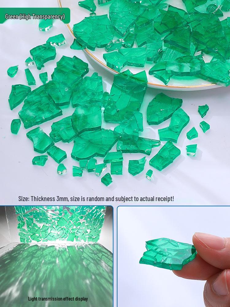 DIY Irregular Colored Tempered Glass Mosaic Candle Holder Coaster Lantern