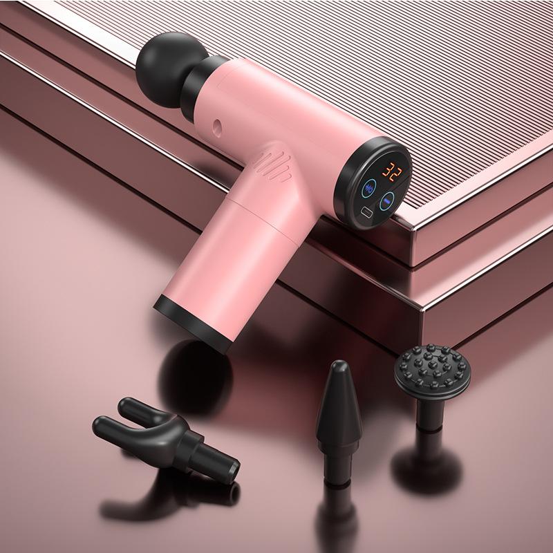 8000R/Min 4-kops elektrische massagepistool LCD-touch sportfasciapistool 22/4 versnellingssnelheid diepe weefselspierontspannende spiermassager