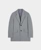 Birbante Melange Setup Blazer Jacket - Light Grey