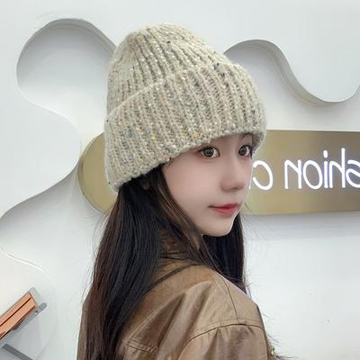 Autumn and Winter Warm Hat Korean Version Versatile Knitted Hat Outdoor Travel Cold Protection Ear Protection Woolen Hat Student Pullover Cold Hat