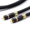 Monosaudio RCA Audio Cable, HiFi RCA Male to RCA Male Stereo Converter Cable, OFC Audio Signal Cable, 24k Gold-Plated Pure Copper Connectors, Nylon