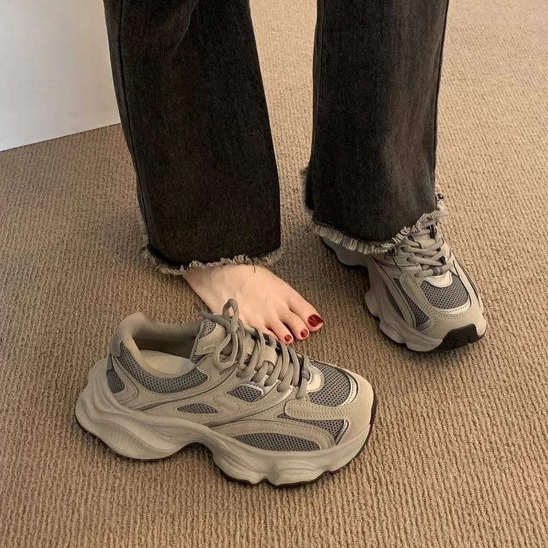 Retro Thick-soled Dad Shoes for Women, Breathable Casual Sports Shoes for Women