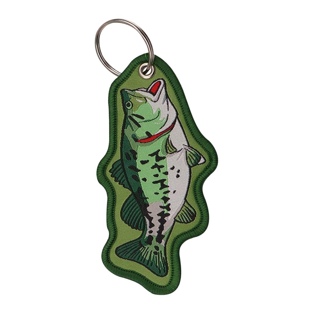 Unique Woven Fish Keychain Accessory Embroidered Key Chain Charm For Backpacks Purses And Daily Belongings