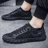 One-pedal Men's Shoes Summer Breathable Fly-woven Sports Board Shoes Men's Versatile Black Socks Shoes Non-slip Mesh Casual Shoes