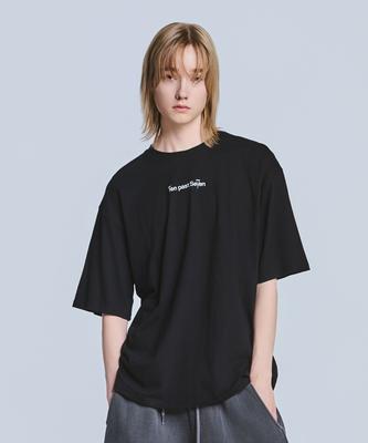 TEN PAST SEVEN Basic Logo Short Sleeve T-Shirt - Black