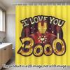 Spider-Man On Technical Blueprint Waterproof Shower Curtain For Superhero Bathroom Decor