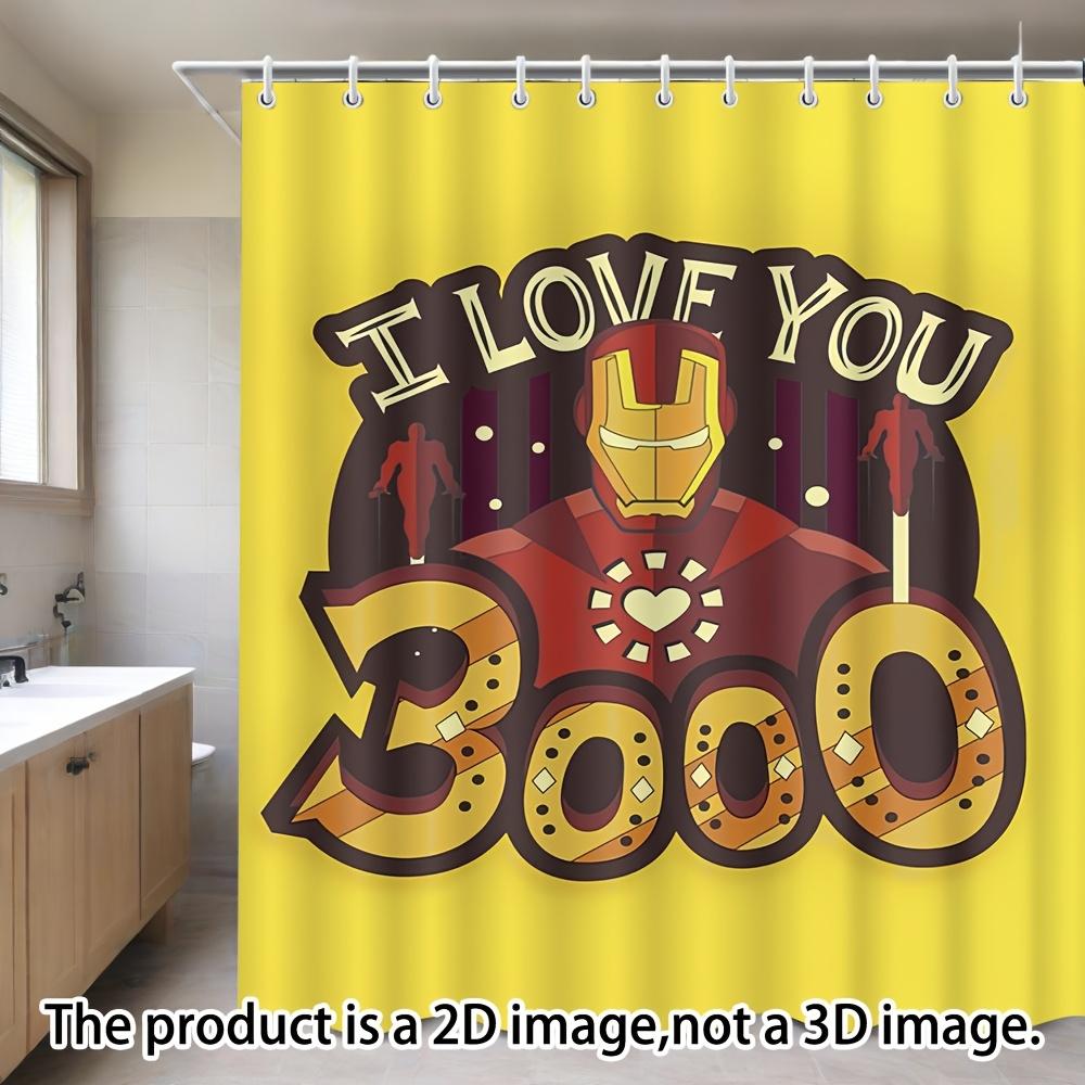 Spider-Man On Technical Blueprint Waterproof Shower Curtain For Superhero Bathroom Decor