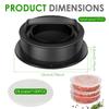 Hamburger Meat Press Maker 3in1 Hamburger Press Patty Maker with 100Pcs Patty Paper Detachable Non Stick Burger Mold for Kitchen