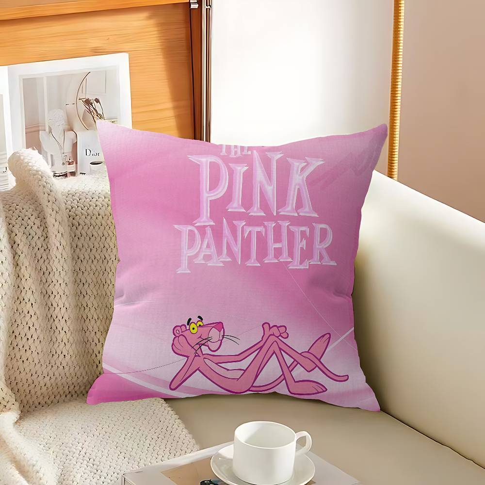 Cartoon P-Pink P-Panther Personalisierte Kissenhülle Kinderzimmer Wilde Party Deko Kissenbezug Kindergeburtstag Dusche Geschenk