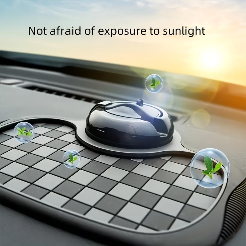 Versatile Anti-Slip Car Dashboard Mat Featuring a Rotating Phone Holder, Spacious Storage for Glasses And Keys, Heat-Resistant Silicone Material