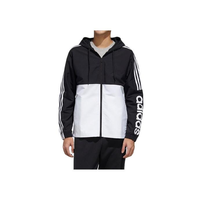 

New Adidas Jackets Men Black White FL8627 S