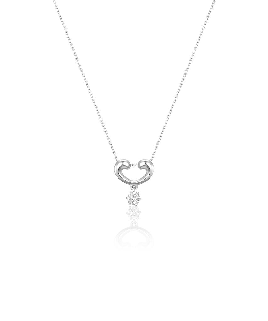 Reve Rv-Lab Diamond 0.3 Carat Phal. Love Drop Necklace