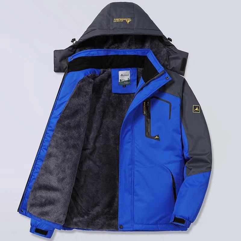 Winter Jacket Men's Jacket Cotton Jacket Plus Velvet Thick Coat Cotton Jacket Men's Outdoor Cold-proof Clothing Winter Clothes