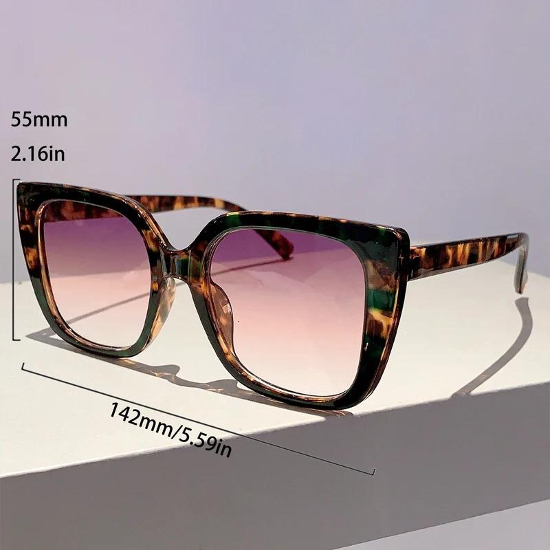 Oversized Square Sunglasses New in Stylish Gradient Outdoor Shades for Women Trendy Fashion Multicolor Rim Eyewear