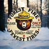 Vintage Metal Sign Forest Fire Safety Poster Retro Wall Art Home Cabin Bar Decor