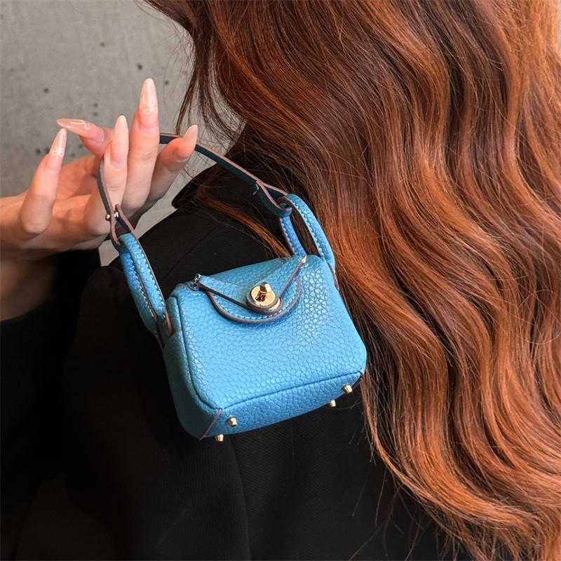Mini Leather Texture Fashion Bag For Airpods Pro 2 3 2 1 For Samsung Galaxy Buds For Xiaomi Headphone Case With Lanyard