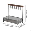 Jewelry Tray Key for Entryway Table with 6 Hooks Watches Sundries Container Catchall Organizer