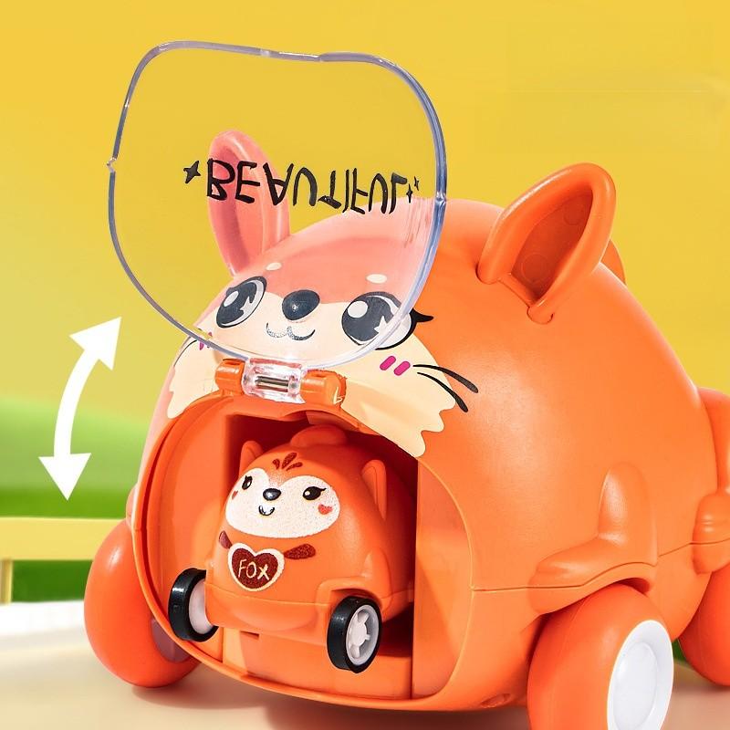 Animal Inertia Toy Car For Kids With Plastic Material And Interactive Play