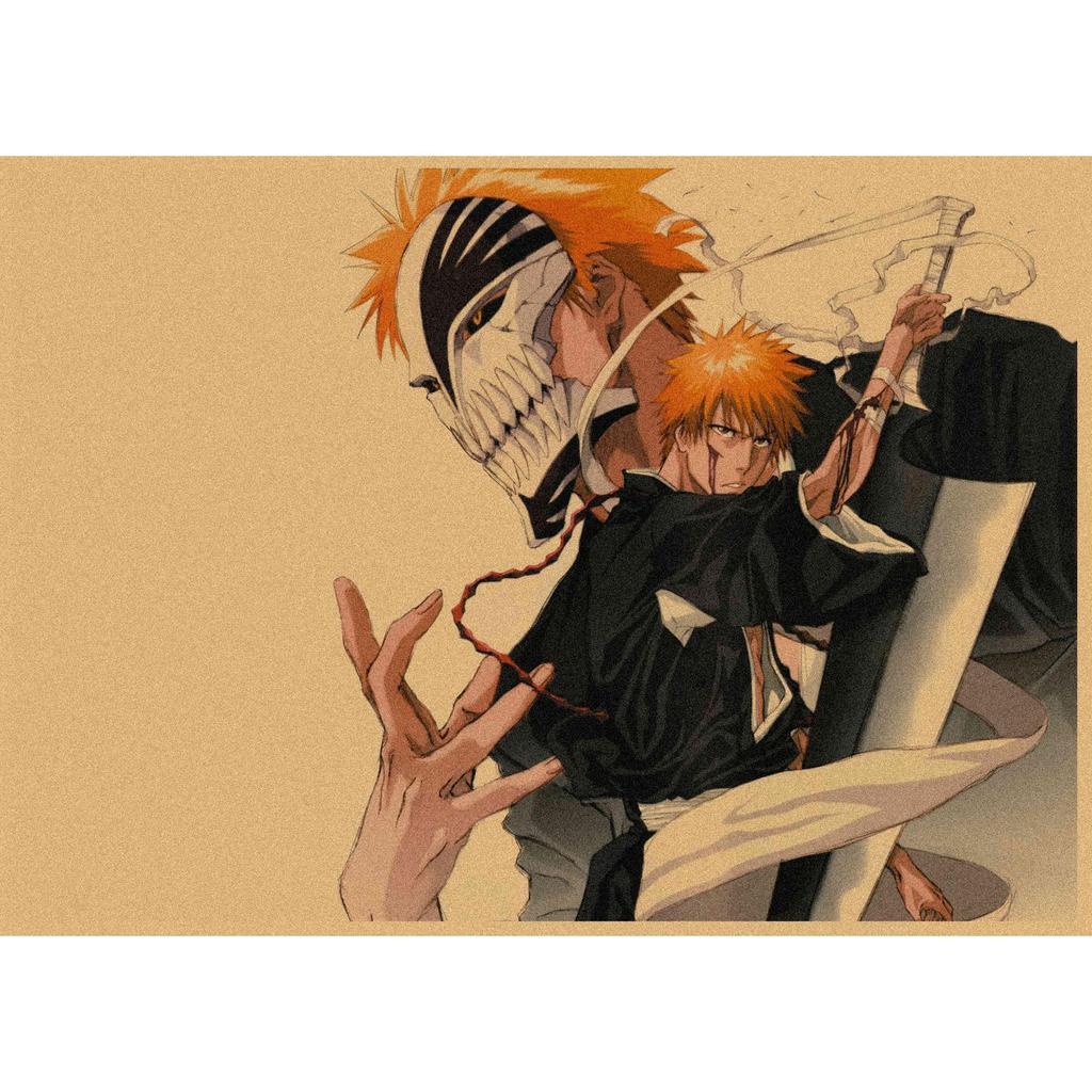 Bleach Anime Retro Kraft Paper Poster Wall Decoration