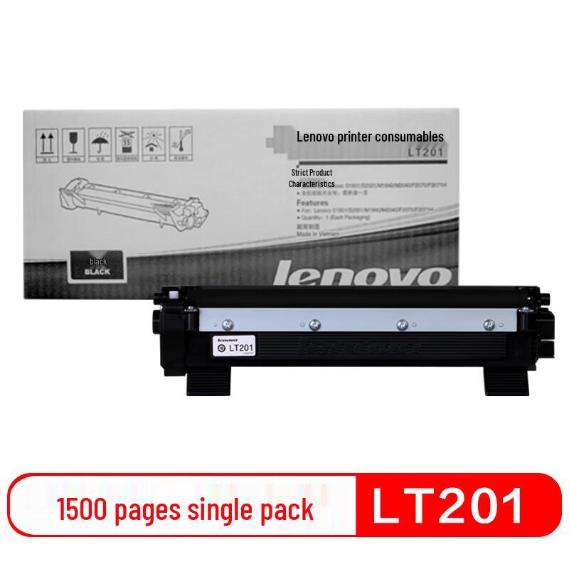 Lenovo LT201 Black Toner Cartridge, 1500 Pages