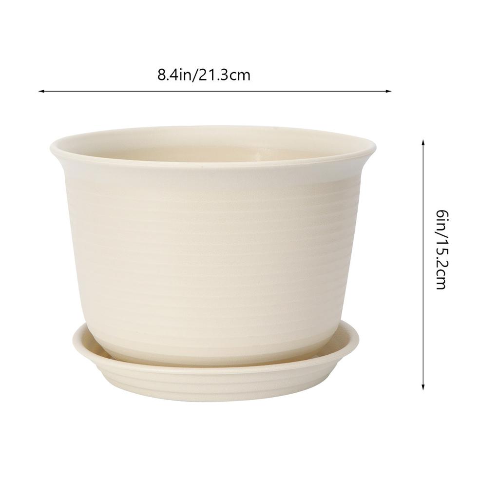 Colorful Resin Flower Pots Medium Apricot Thickened Plastic Plant Pots Nursery Planter for Succulent Seedlings Crafts