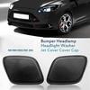 For Ford Focus 2012-2014 Left/Right Side Front Bumper Headlight Washer Nozzle Cover Cap Black Plastic
