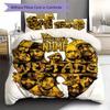 Custom Name Yellow Wu-Tang Crest Bedding,Quilt Set Quilt Cover Pillowcase Home Birthday Gift (1 * duvet cover + 2 * pillowcase, without core)
