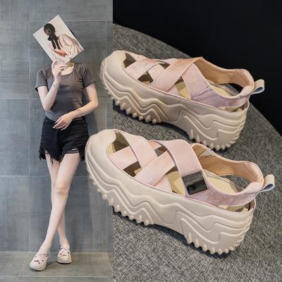Xia's New Thick-soled Small Bag Head Hollowed Out Breathable Casual Sandals