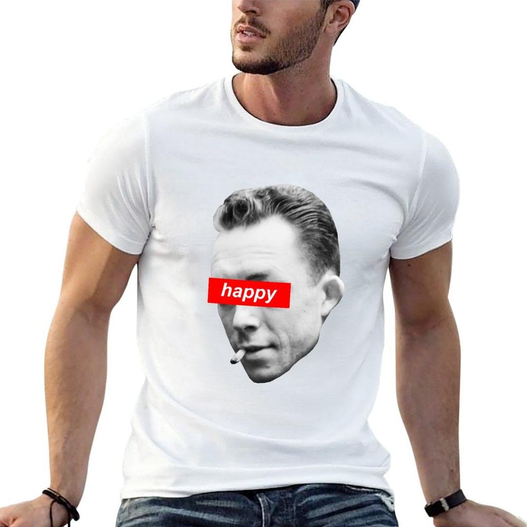 T-shirt Felice Albert Camus Streetwear Stampa Maglietta