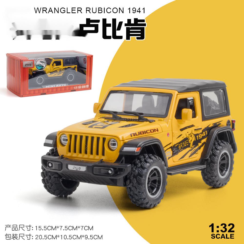 1:32 Jeeps Wrangler Rubicon Off-Road Alloy Model Car Toy Diecasts Metal Casting Sound and Light Car Toys For Children Toy Gift