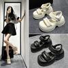 Roman Sandals Women's Summer Wear Exquisite New Fairy Wind Slope Heel Beach Shoes Platform Heightening Women's Shoes