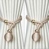 2PCS Adjustable High Quality French Ball Curtain Tiebacks Convenient Draped Tiebacks Decorative Curtain Fixer Curtain Tiebacks