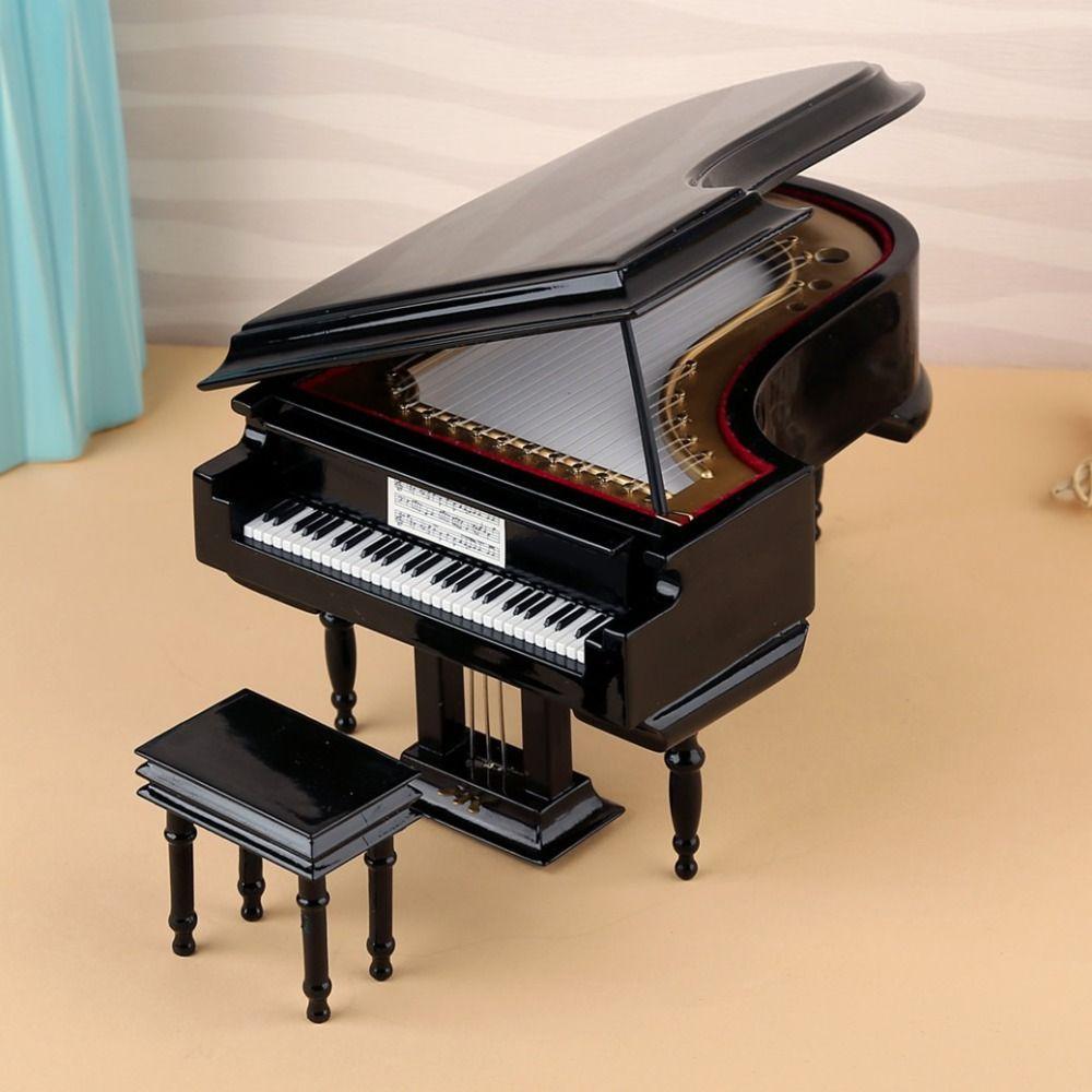 Ručně vyráběná mini piana Dřevěný hudební nástroj 2025 Dekorativní dárky