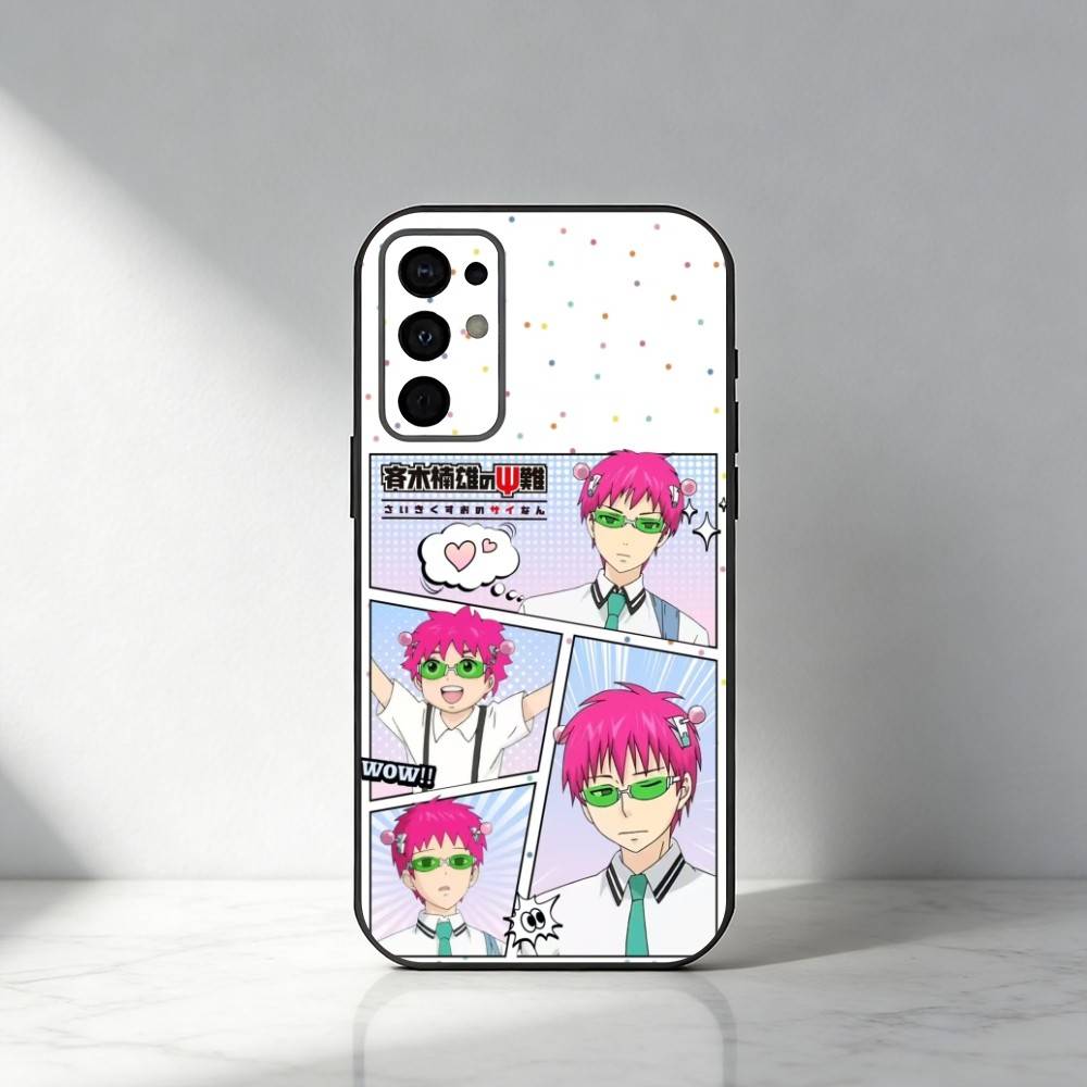 Anime Boy S-Saiki Kusuo Phone Case For Samsung S25,S24,S21,S22,S23,S30,Ultra,S20,Plus,Fe,Note,5G Black Cover