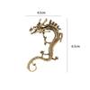Single Zinc Zinc Alloy Men Women Fashion Jewelry Clip Earrings Left Ear Dragon Ear Clip
